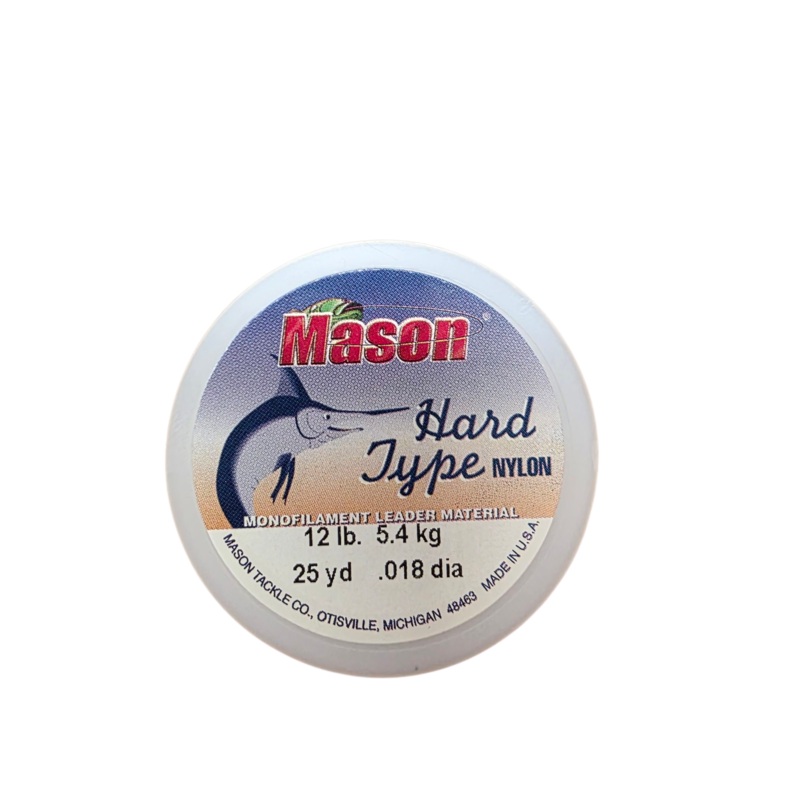 Mason Hard Mono|10LB – 0.016″|12LB – 0.018″|16LB – 0.020″|20LB – 0.022″|25LB – 0.025″|30LB – 0.028″