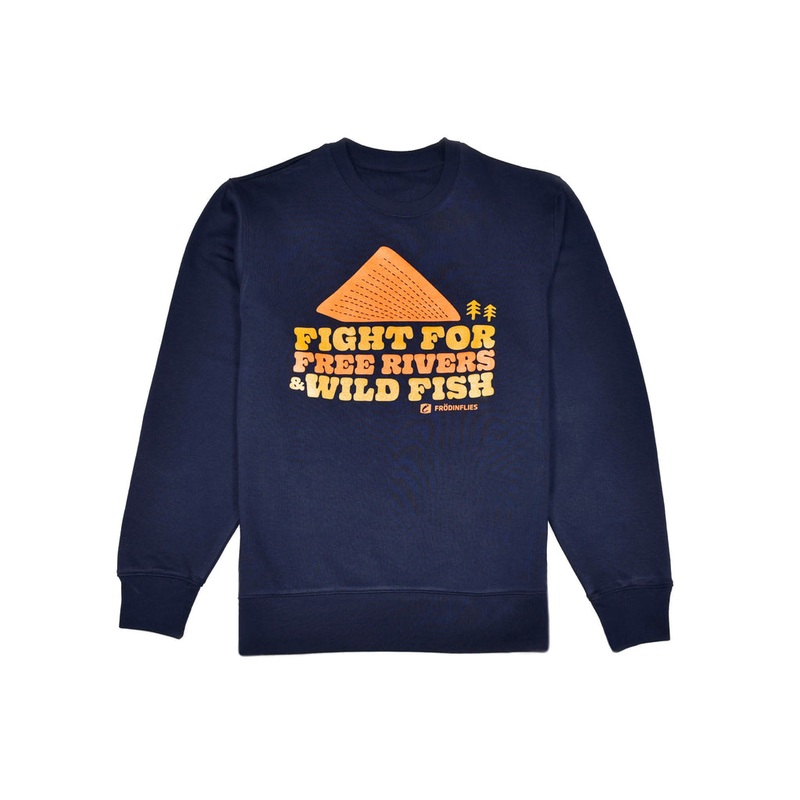 Free Rivers & Wild Fish Sweatshirt Navy Blue
