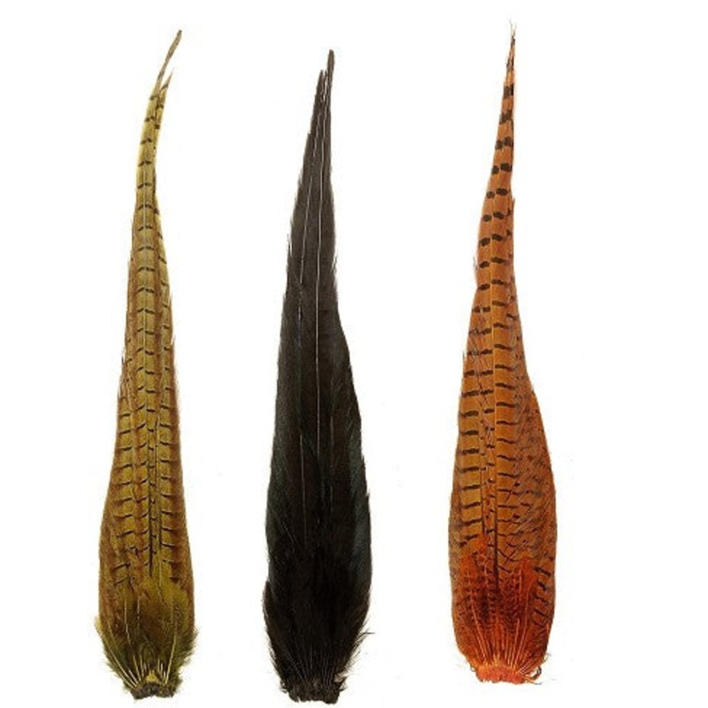 Cock Pheasant Complete Tails|Black|Orange|Yellow|Olive|Green|Red|Brown|Natural