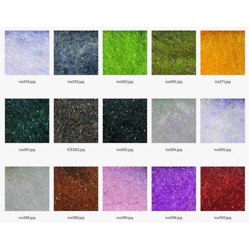 Hareline Ice Dubbing|Pink|Kingfisher Blue|Golden Brown|Olive Brown|Peacock|Peacock Black|Pheasant Tail|Uv Black|Uv Brown|Uv Dun|Uv Red