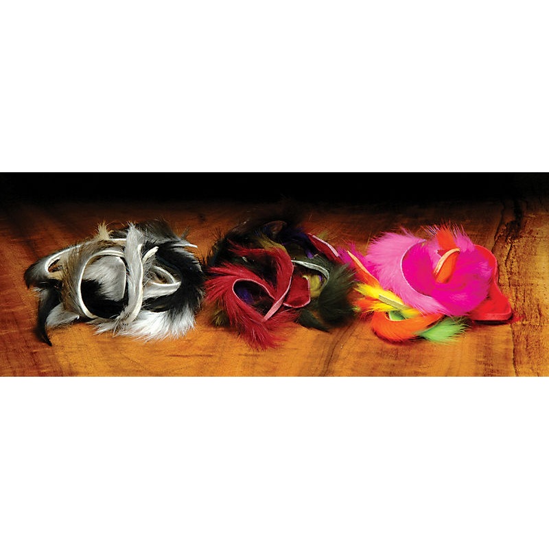 Hareline Rabbit Strip Combo|Dark|Bright