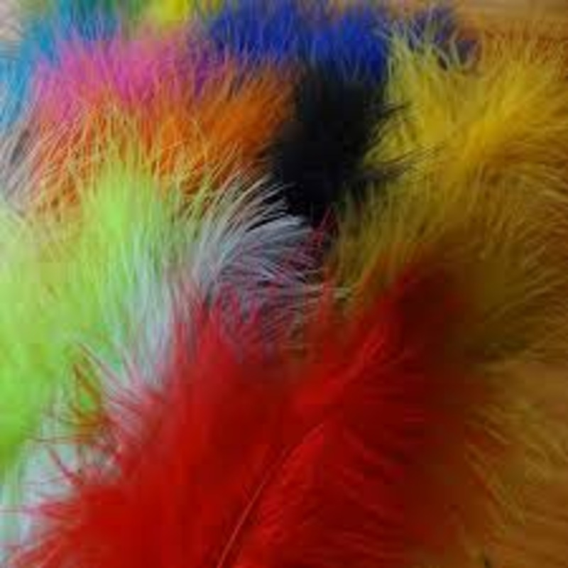 Turkey Marabou|Black|Teal Blue|Kingfisher Blue|Blue Dun|Grey|Magenta|Purple|Fl. Orange|Hot Orange|Bright Yellow|Fl. Yellow|Fl. Green|Green Highlander|Medium Olive|Dark Olive|Golden Olive|Brown|Cinnamon|Fiery Brown|Ginger|Coral|Sunburst Yellow|Fl. Pink|Fl.