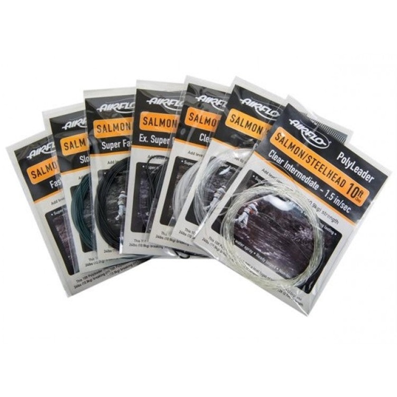 Airflo Polyleader Salmon|Floating|Hover|Intermediate|Slow Sink|Fast Sink|Super Fast Sink|X Super Fast Sink|5ft|10ft