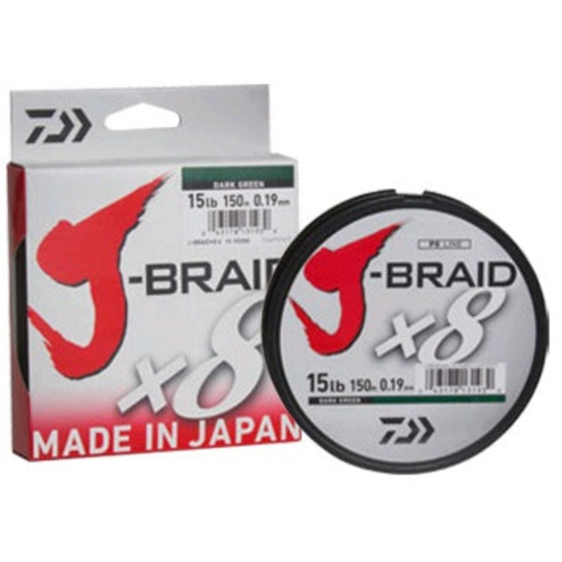 Daiwa J-Braid X8 300MT|Dark Green|13lb|18lb|26.5lb|29lb|37.5lb|40lb|58lb|79lb|103lb