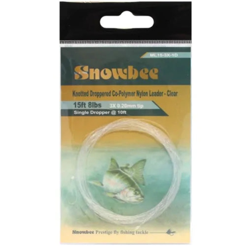 Snowbee Tapered Leader|6lb|8lb|15ft|18ft