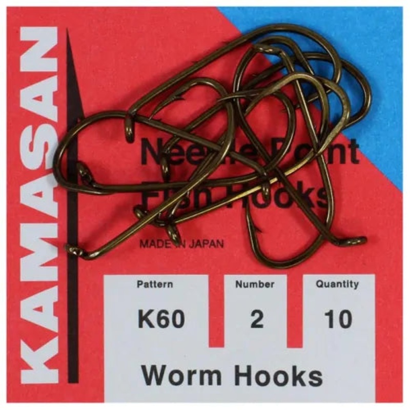 Kamasan K60 Worm hook Singles|2|4|6|8|10|12|14