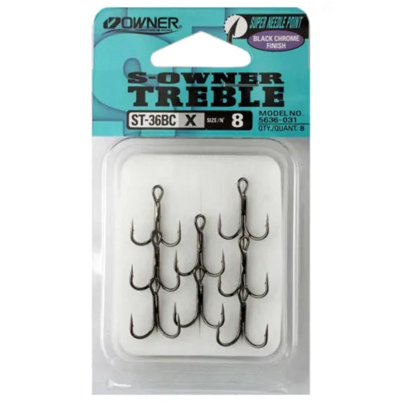 Owner Treble Tube Hooks|10|12|14|16|18|20