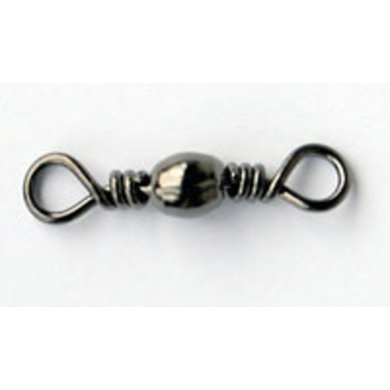 Mustad Black Barrel Swivel|2|4|6|8|10|12|14
