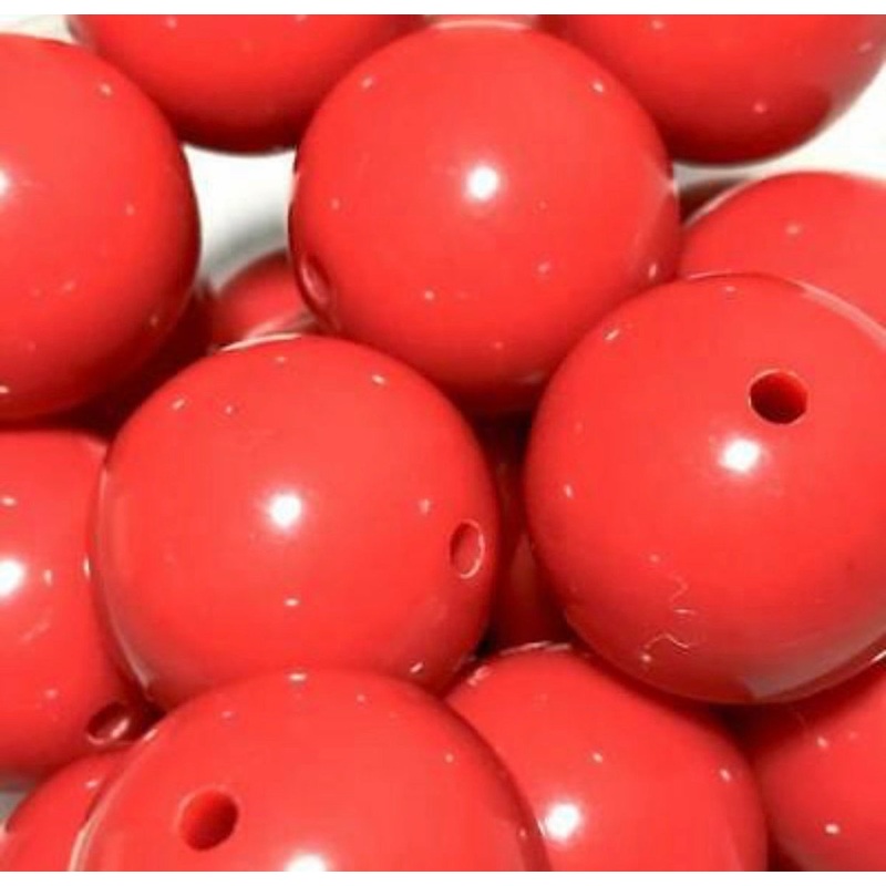 Red 4mm Plastic Beads