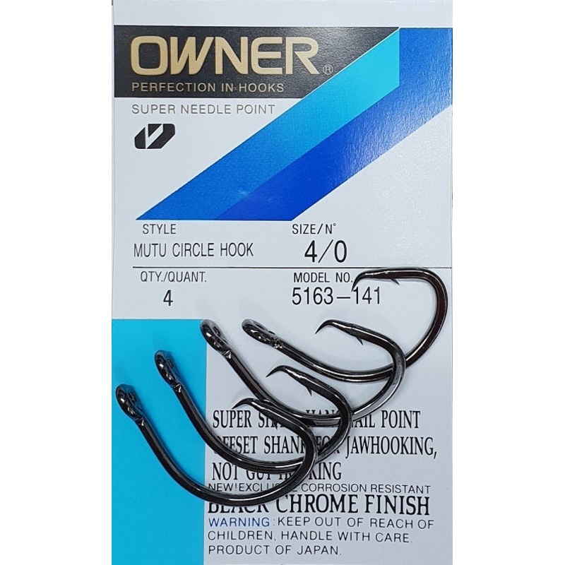 Owner Mutu Circle Hooks|4|3/0|4/0|6/0|1/0