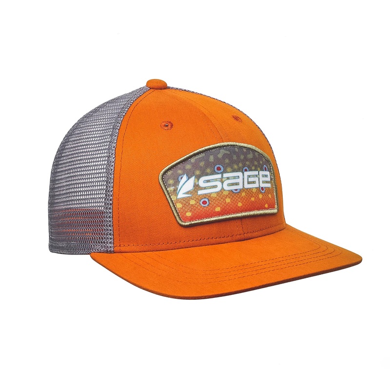 Sage Patch Trucker Hat Orange – Brook Trout