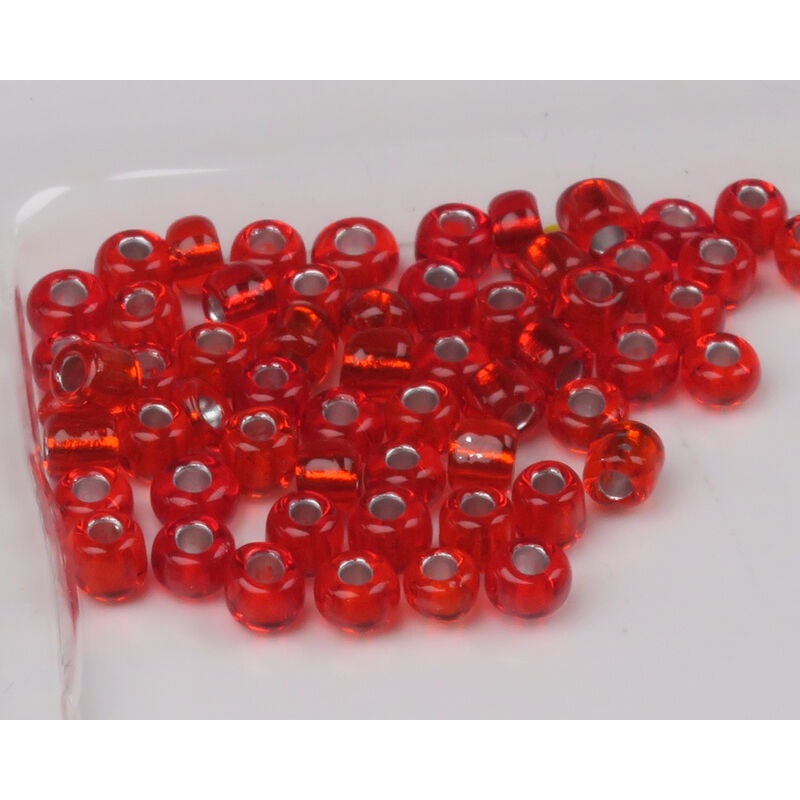 Red Medium Glass Beads