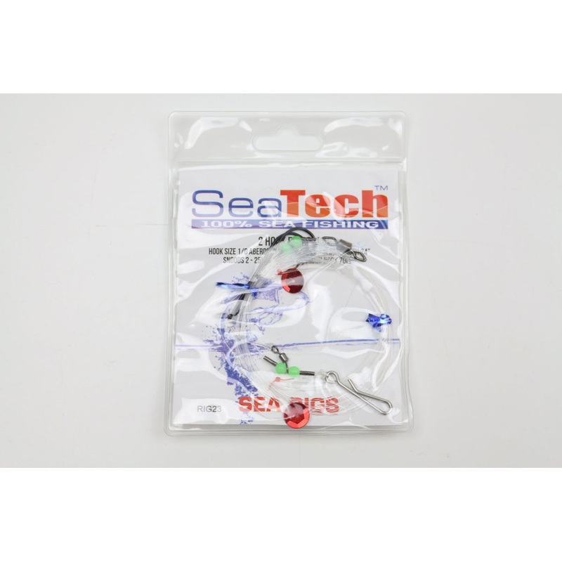 Sea Tech 2 hook Clipped Rig Size 1 Hooks