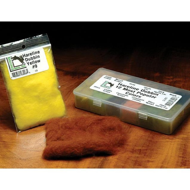 Hareline Dubbin Dispenser – 12 Most Popular Colours