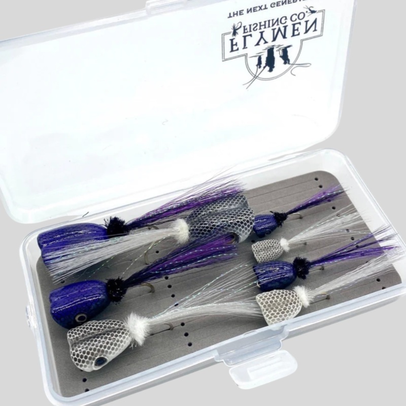 Double Barrel Baitfish Popper Fly Box Assortment (8-Fly)