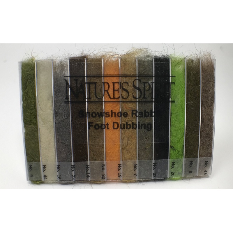 Nature’s Spirit Snowshoe Rabbit Foot Dubbing Dispenser – 12 colors