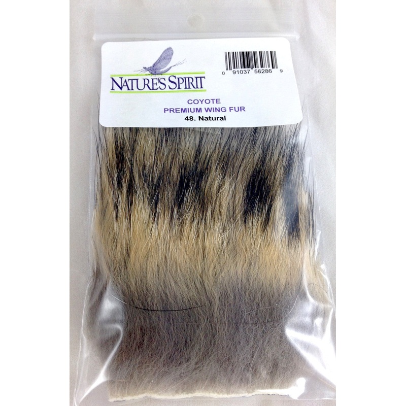 Nature’s Spirit Coyote Premium Wing Fur Tanned Natural