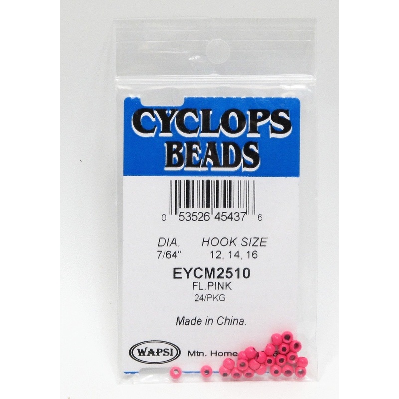 Wapsi Cyclops Bead Fl. Pink|1/8″ – 3.2 MM|5/64″ – 2 mm|7/64″ – 2.8 MM|3/32″ – 2.4 MM