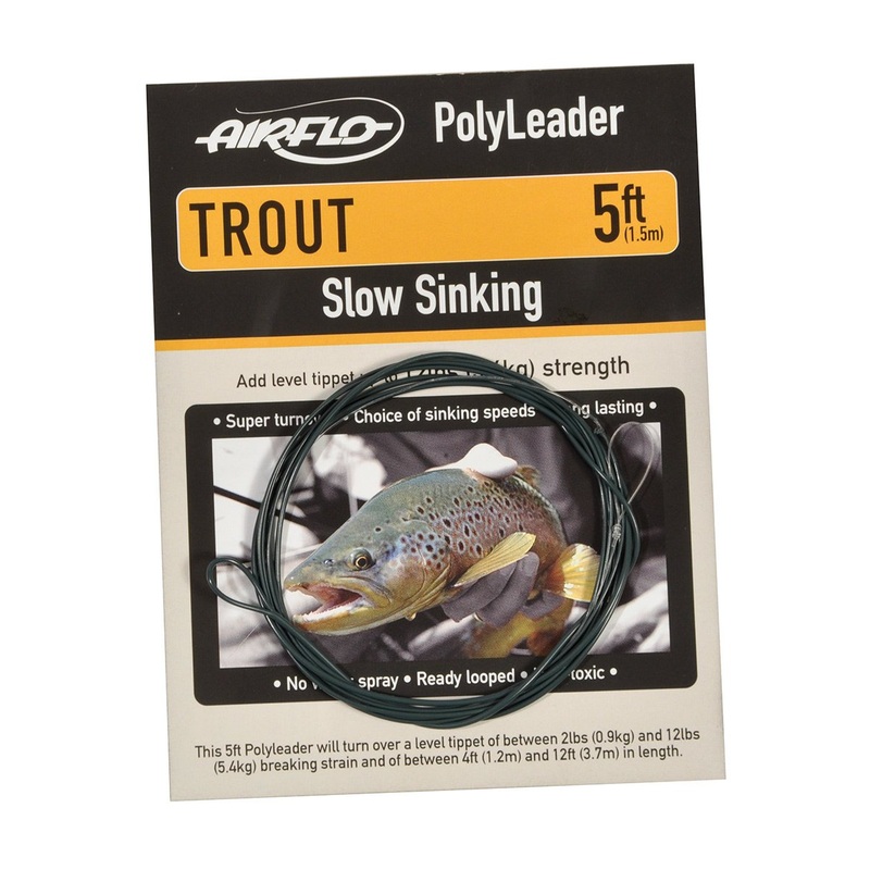 Airflo Trout Polyleader 5’|Clear Float|Extra Super Fast Sink|Hover|Intermediate|Slow Sink|Fast Sink|Super Fast Sink