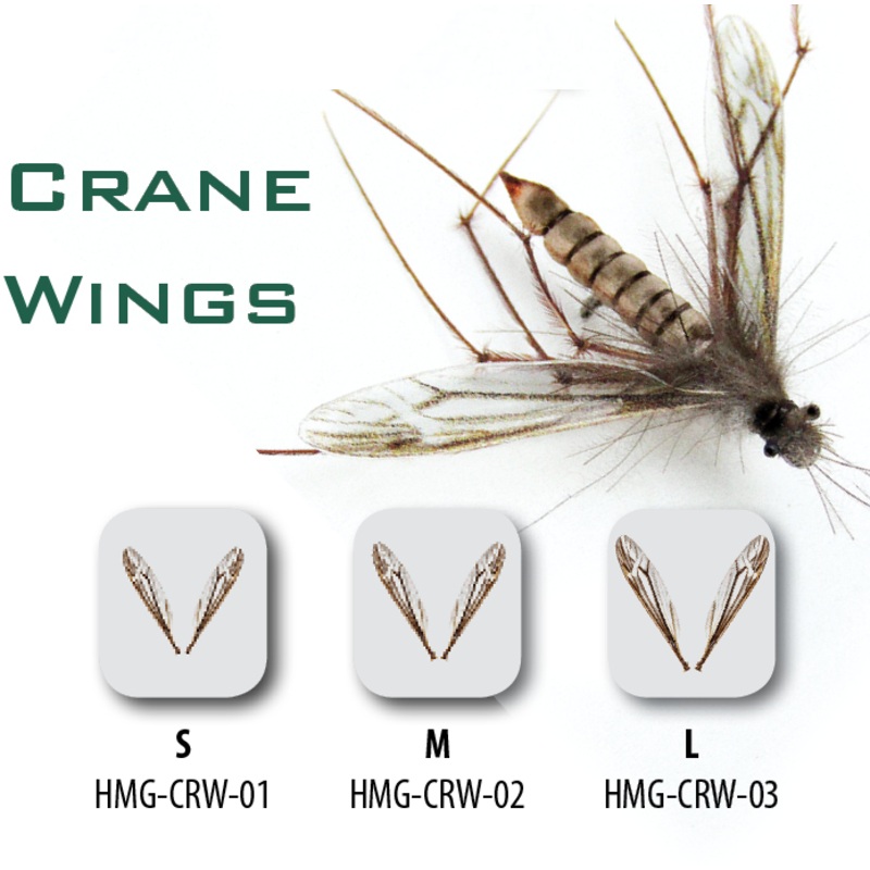 Hemingway’s Crane Wings|Small 18 pairs|Medium 15 pairs|Large 12 pairs