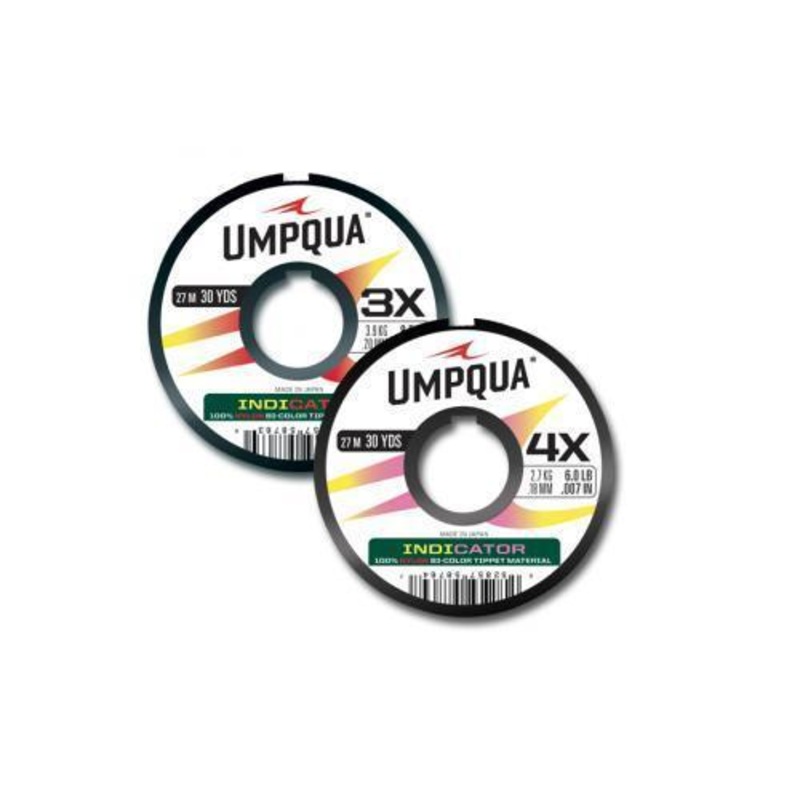 Umpqua Indicator Tippet|Pink/Yellow|Red|Red/Yellow|0X|2X|3X|4X