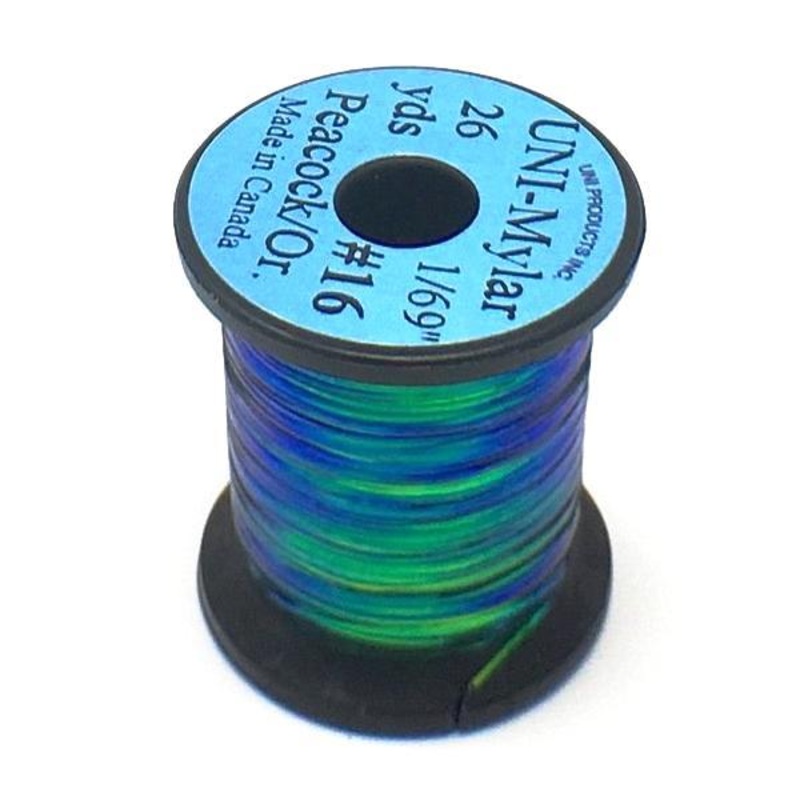 Uni Mylar Peacock/Orange|1/16 (10)|3/64 (12)|1/32 (14)|1/69 (16)
