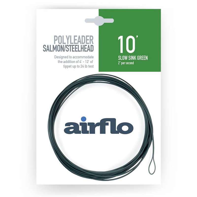 Airflo Salmon Polyleader 10’|Hover|Clear Float|Slow Sink|Intermediate|Fast Sink|Super Fast Sink|Extra Fast Sink Black