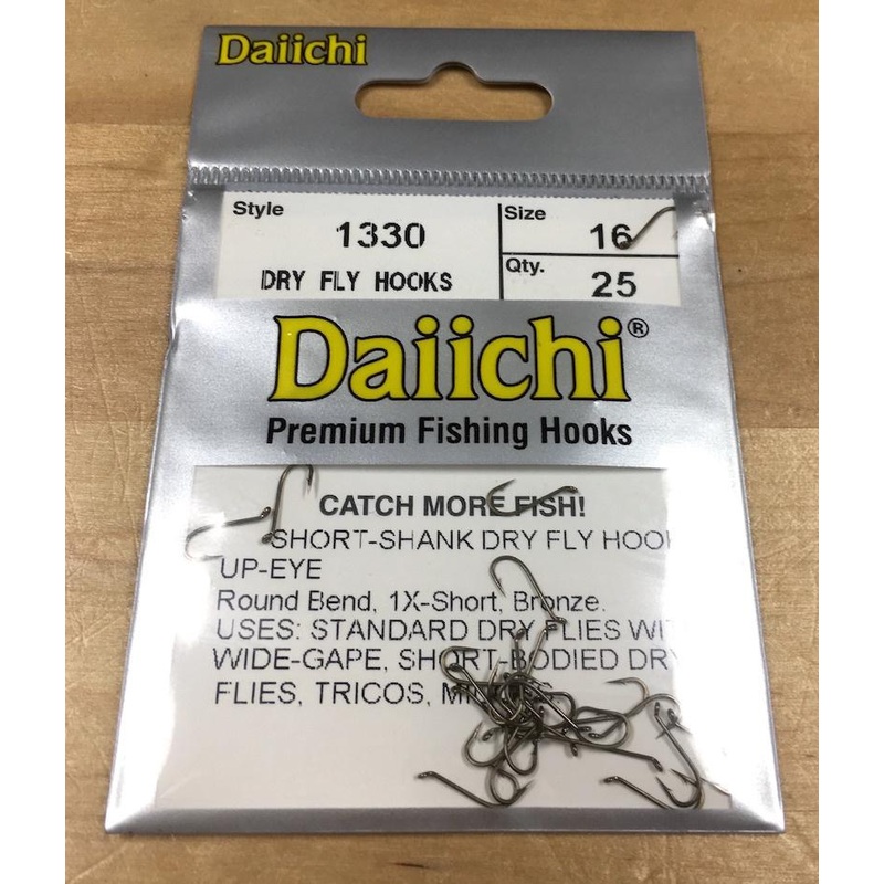 Daiichi 1330 Up Eye Dry Fly Hook 25 Pack