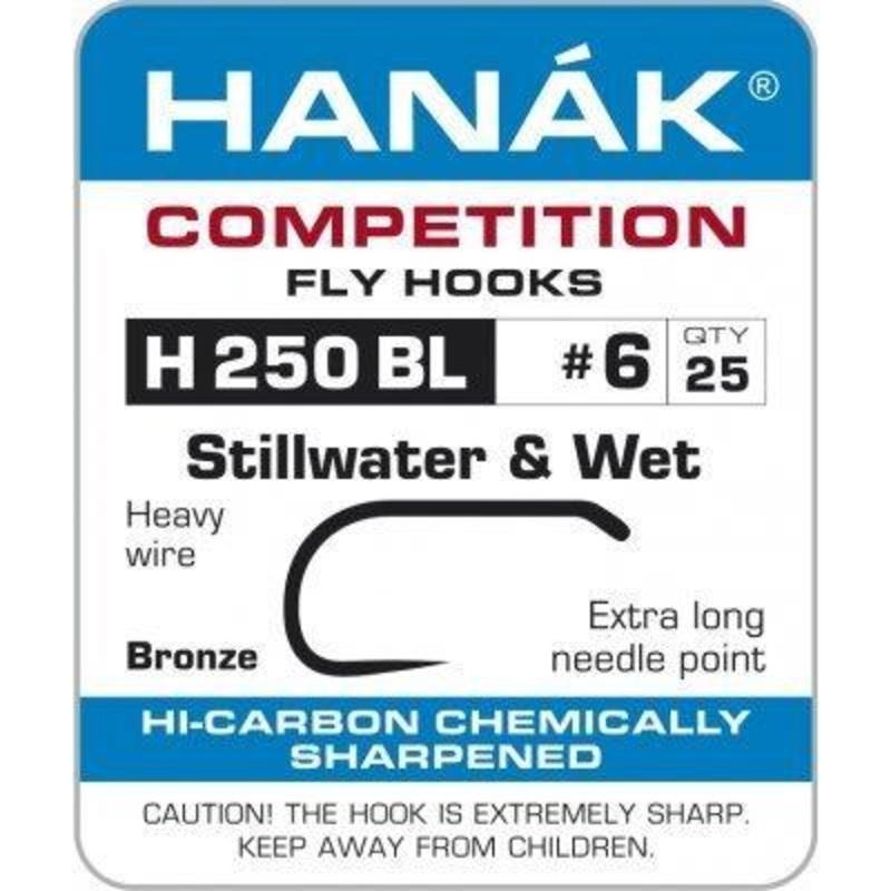 Hanak 250 BL Hook 25 Pack|6|8|10|12|14|16|18
