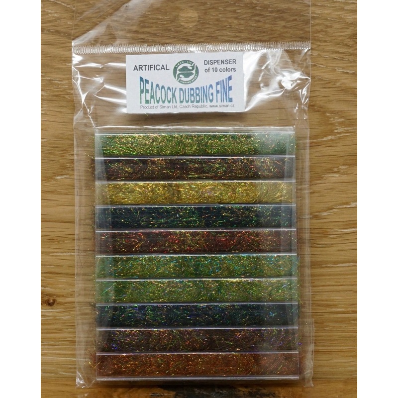 Jan Siman Peacock Dubbing Fine Dubbing Dispenser