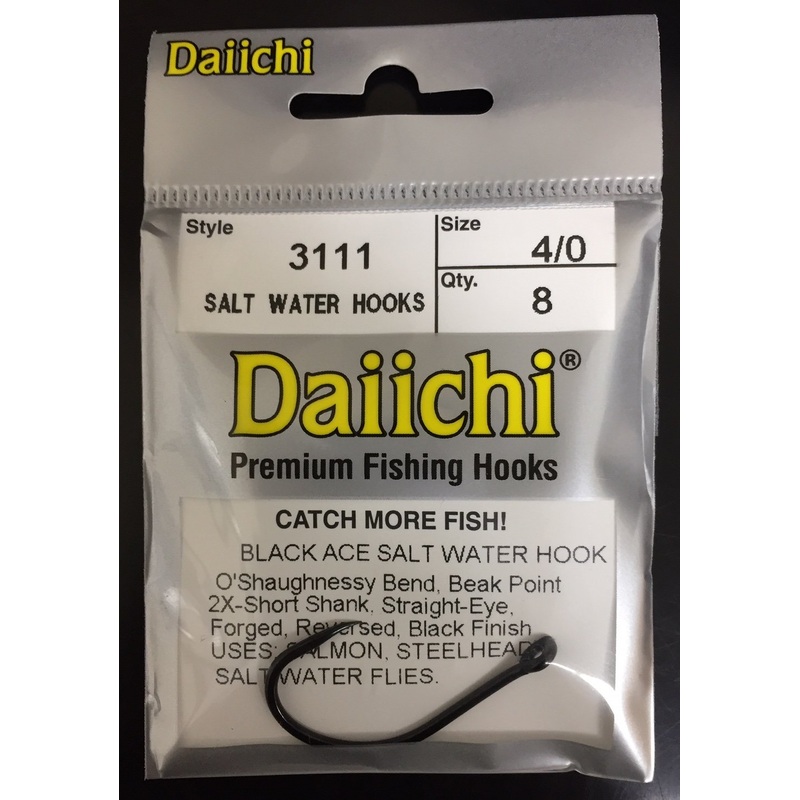 Daiichi 3111 Saltwater Hook|1 (18 pack)|1/0 (15 pack)|2/0 (10 pack)|4/0 (8 pack)