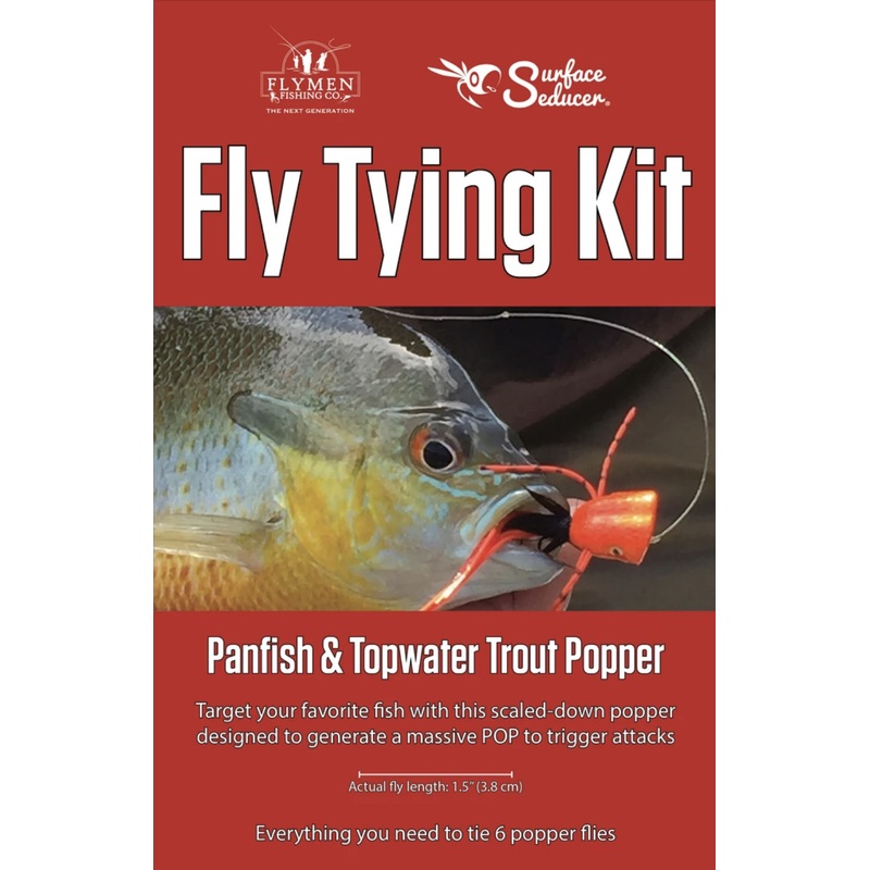 Flymen Panfish/Topwater Trout Popper Fly Tying Kit