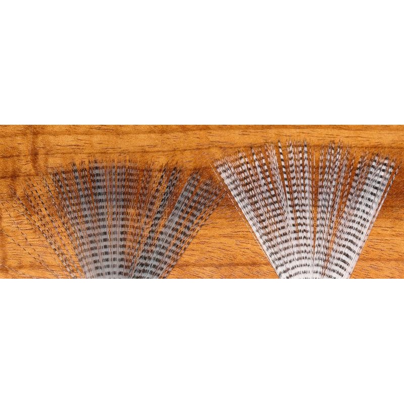 Hareline Barred Mayfly Tails|White |1 Black Barred|Light Dun |2 Black Barred