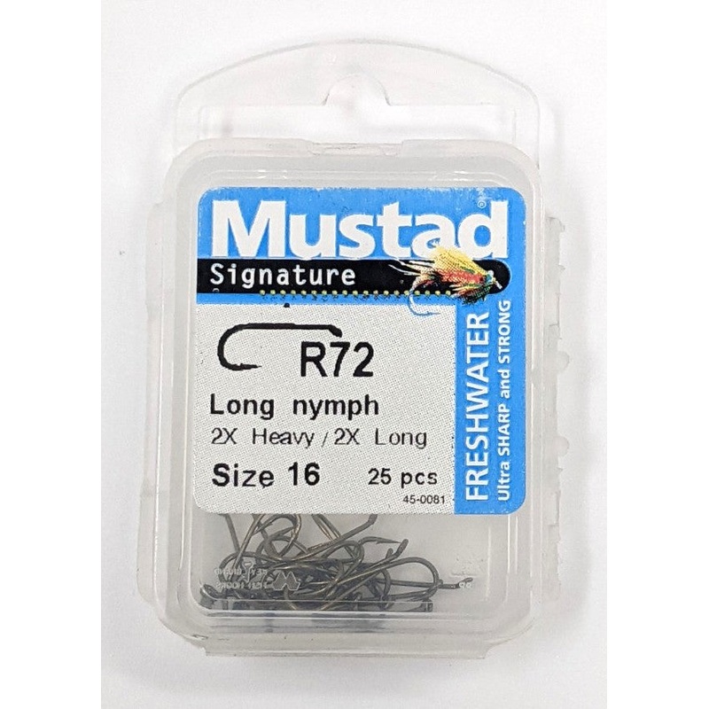 Mustad 9R72 Nymph Long Hook 25 Pack