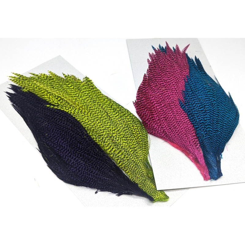 Salmon Steelhead Dyed Grizzly Starter Cape Set 4 colors