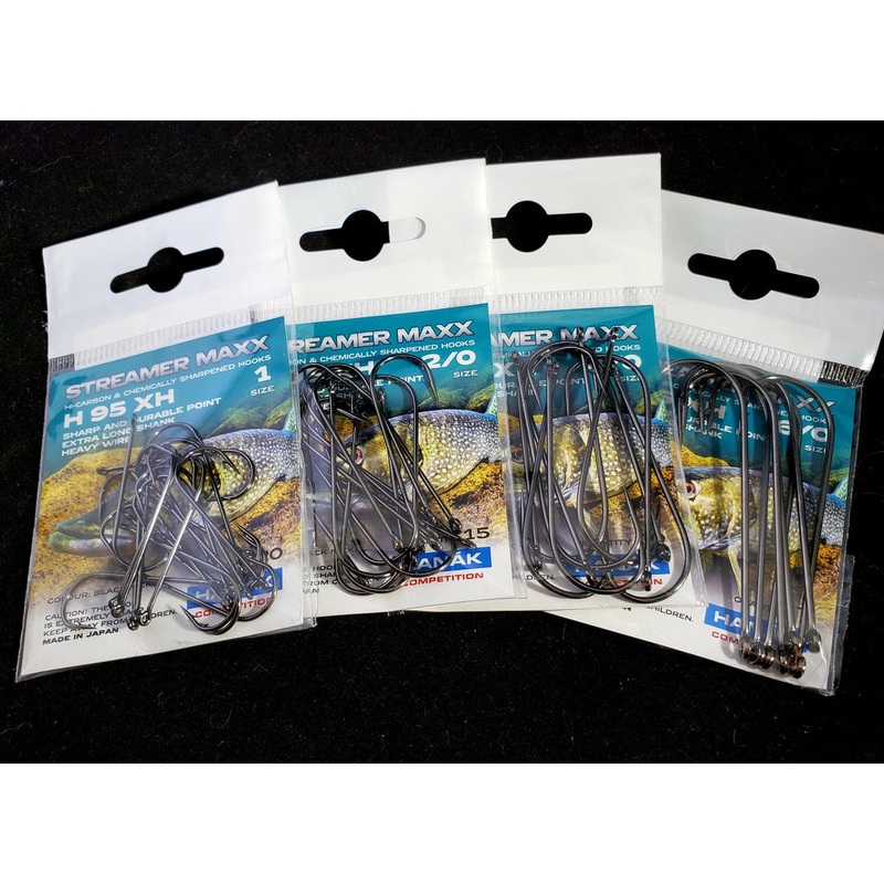 Hanak Streamer Maxx Hooks|1 – 20 Pack|2/0 – 15 Pack|4/0 – 10 Pack|6/0 – 6 Pack