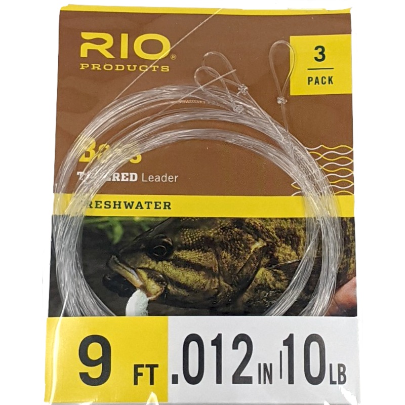 Rio Bass Leaders 9′ 10lb 3-Pack