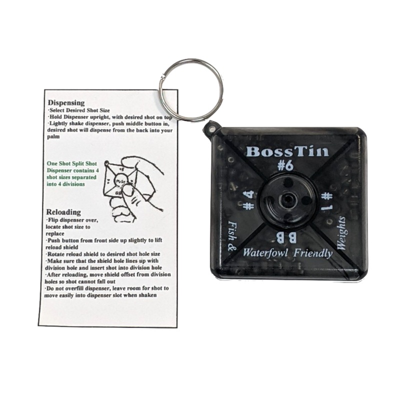 Boss Tin 1-Shot Dispenser Fly Fishing Sink Weight 4 Sizes
