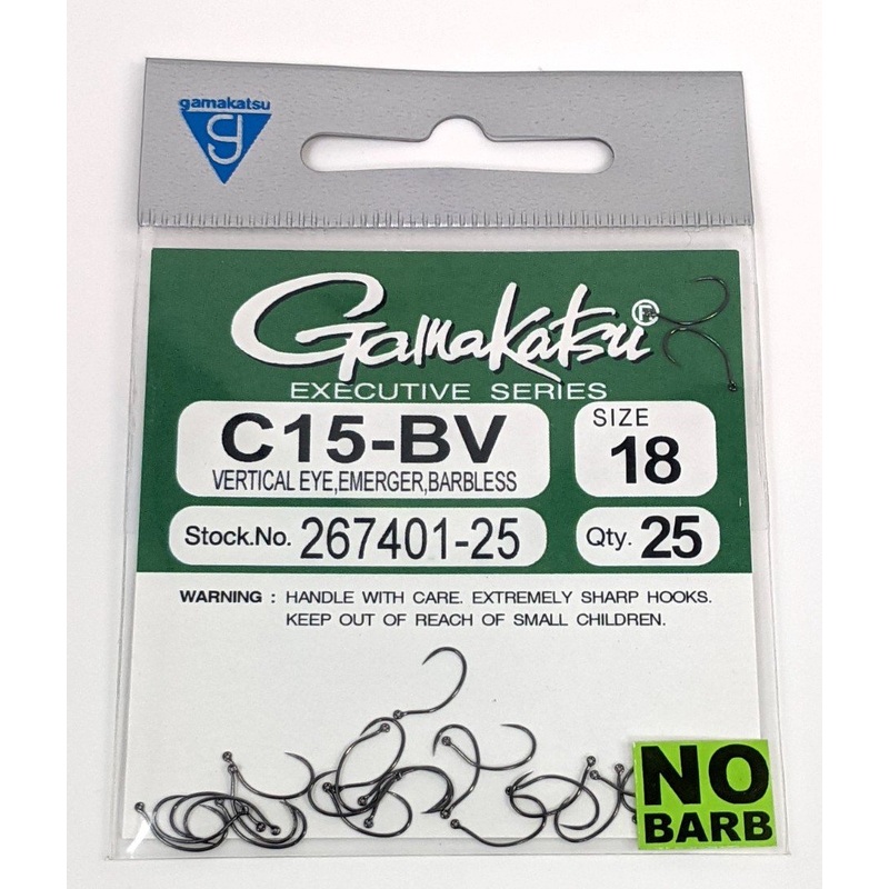 Gamakatsu C15-BV Barbless Hook 25 pack