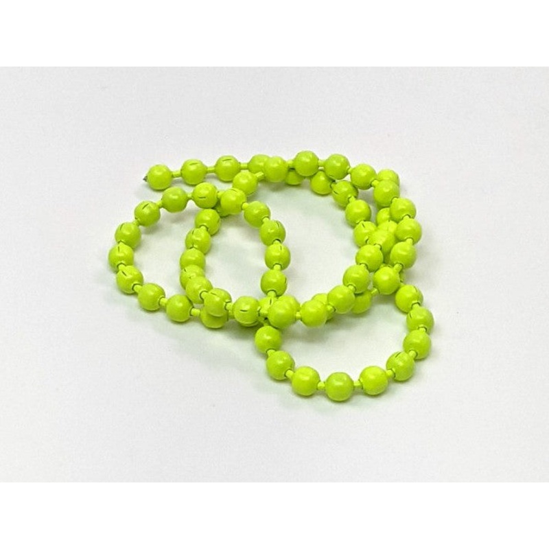 Hareline Bead Chain Fluorescent Chartreuse Medium