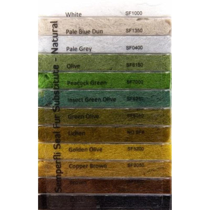 Semperfli SemperSeal – Seal Dubbing Substitute – Natural Collection – 12 colors