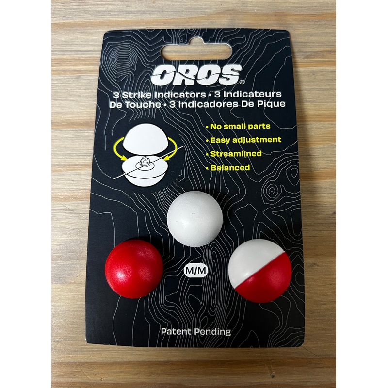 Oros Strike Indicator 3-pack Red & White Medium