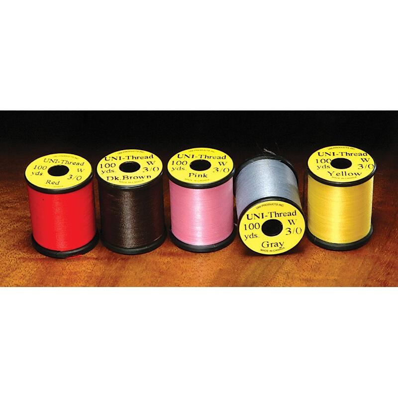 Uni Thread 3/0 Waxed Thread|Black|Olive|Brown|White|Iron Gray|Light Blue|Light Orange|Olive Dun|Purple|Rusty Brown