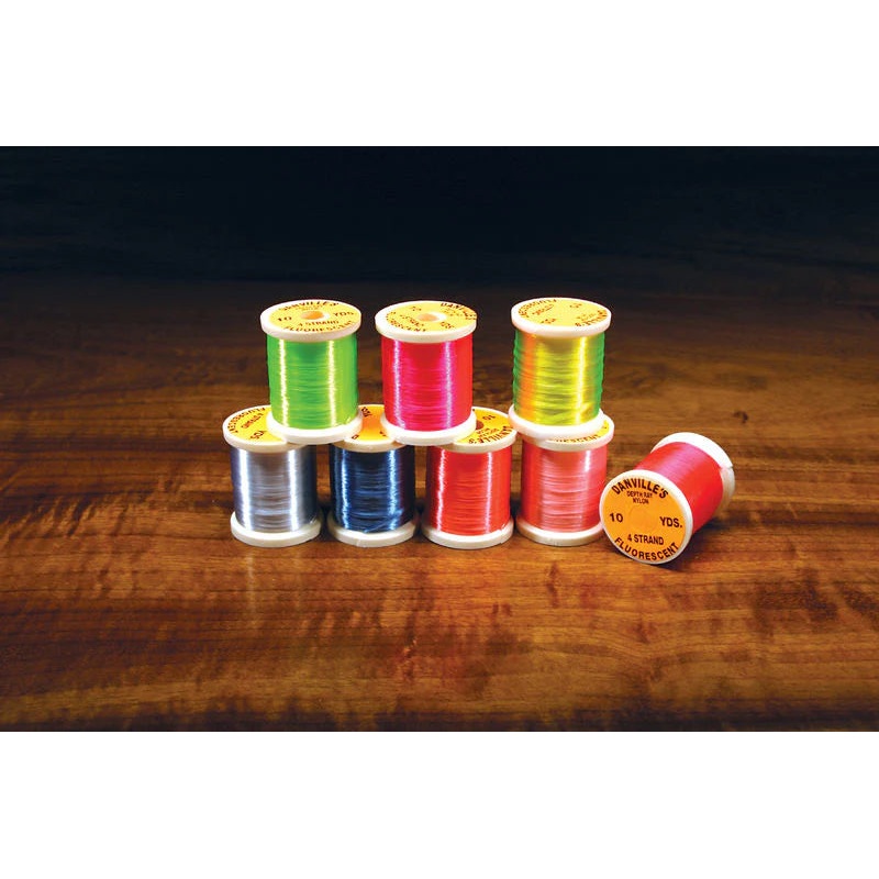 Danville 4 Strand Nylon Floss|Fl. Red|Fl Pink|Fl Blue|Fl. White|Fl. Green|Fl. Yellow|Fl. Orange|Fl. Fire Orange
