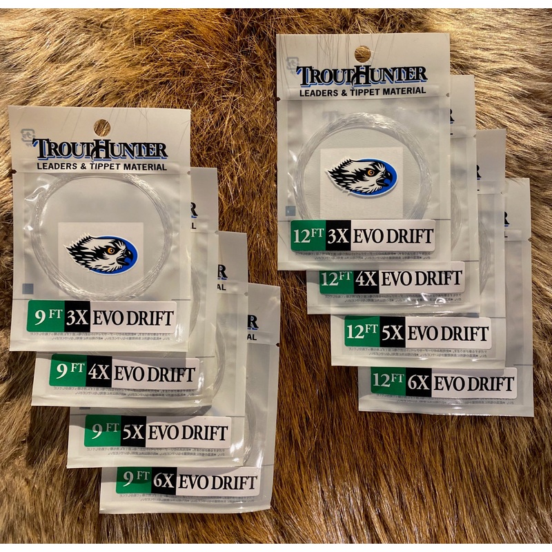 TroutHunter EVO Drift Leader|3x|4x|5x|6x|4x – with Loop|6x With Loop|5x with Loop|9’|12′