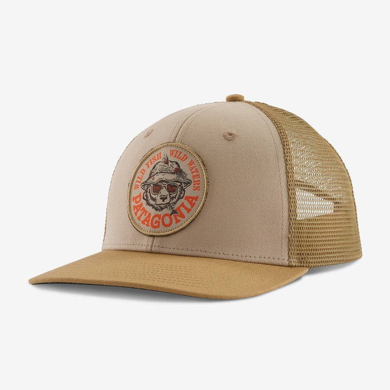 Patagonia Take a Stand Trucker Hat – Wild Grizz Oar Tan