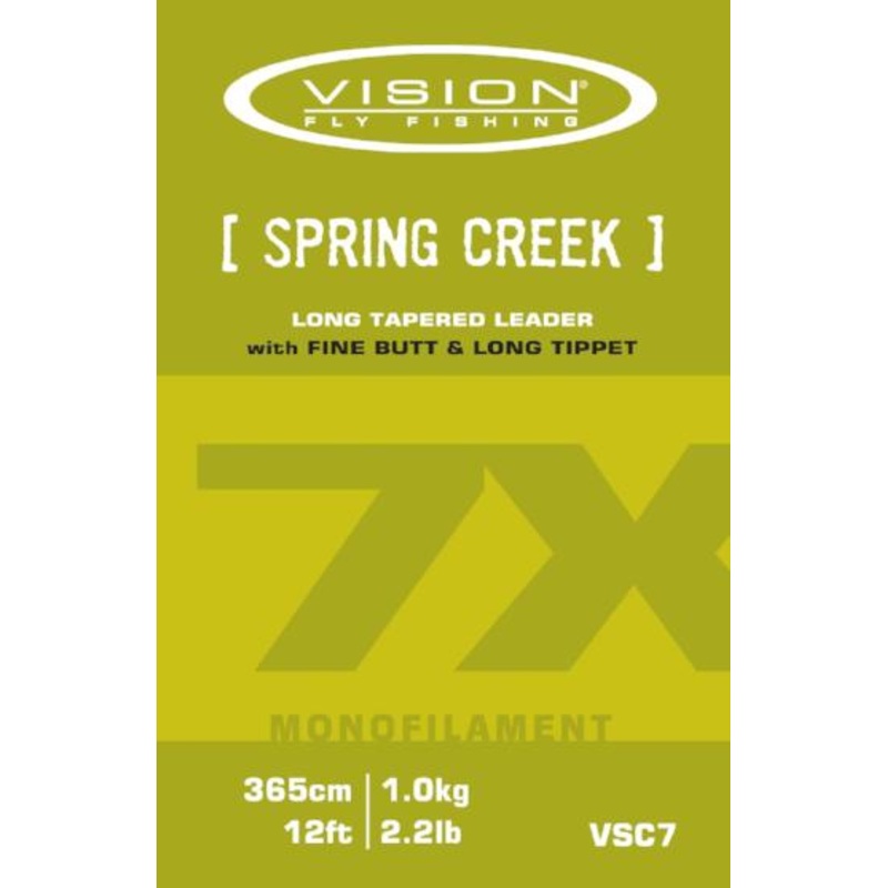 VISION SPRING CREEK LEADER|12ft – 2.2lb/7X