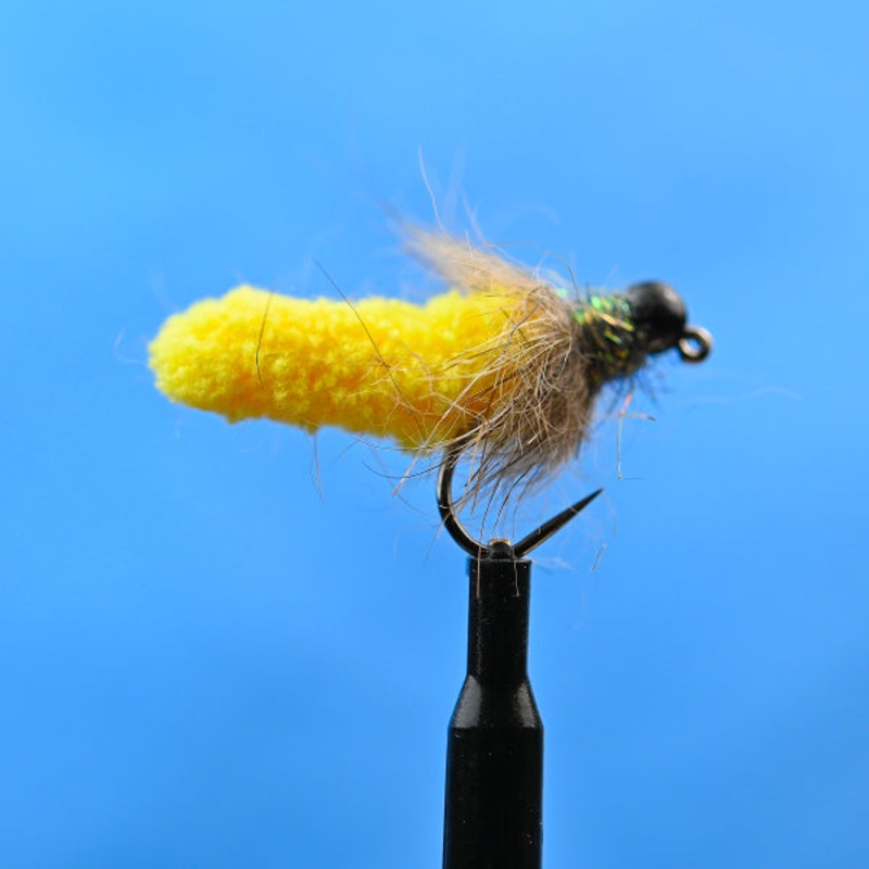 Tungsten Bead Mop Pupa Yellow|10|12|14