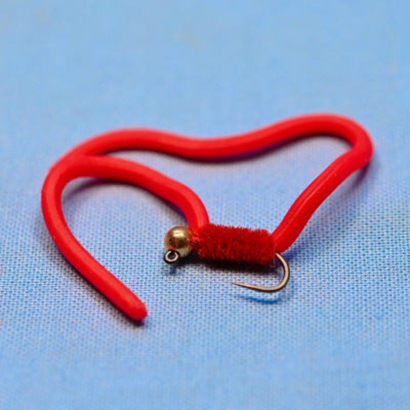 Tungsten Squirmy Worm Dark Red