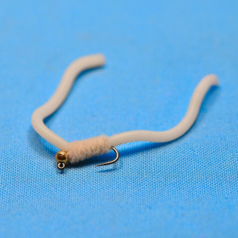 Tungsten Squirmy Worm White|10|12|14